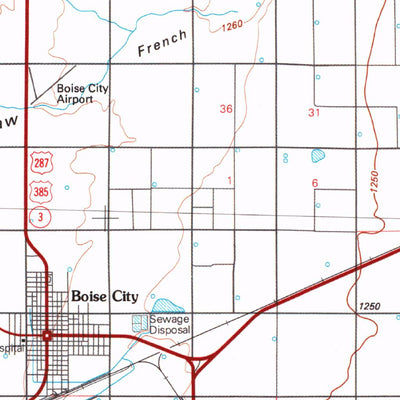 United States Geological Survey Boise City, OK-CO-TX-KS (1982, 100000-Scale) digital map