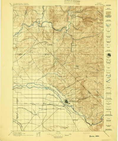 United States Geological Survey Boise, ID (1897, 125000-Scale) digital map
