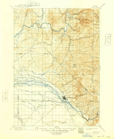 United States Geological Survey Boise, ID (1897, 62500-Scale) digital map