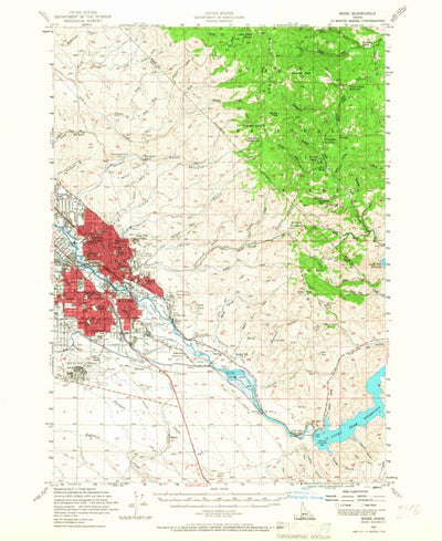 United States Geological Survey Boise, ID (1954, 62500-Scale) digital map