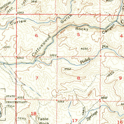 United States Geological Survey Boise, ID (1954, 62500-Scale) digital map