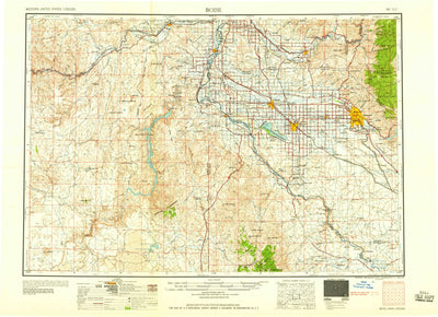 United States Geological Survey Boise, ID-OR (1958, 250000-Scale) digital map