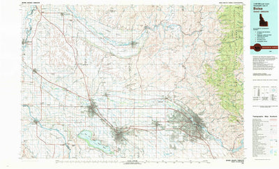 United States Geological Survey Boise, ID-OR (1981, 100000-Scale) digital map