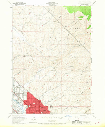 United States Geological Survey Boise North, ID (1954, 24000-Scale) digital map