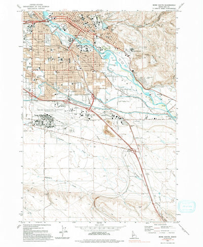 United States Geological Survey Boise South, ID (1972, 24000-Scale) digital map