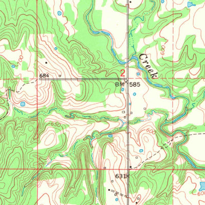 United States Geological Survey Bokchito, OK (1969, 24000-Scale) digital map