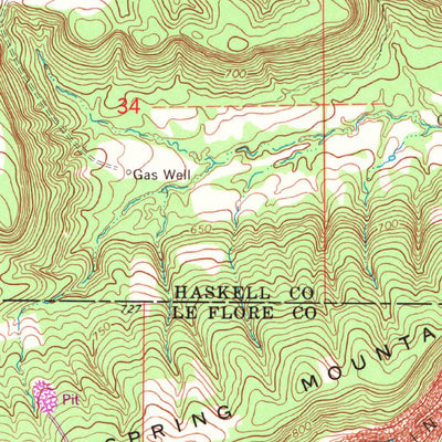 United States Geological Survey Bokoshe, OK (1968, 24000-Scale) digital map