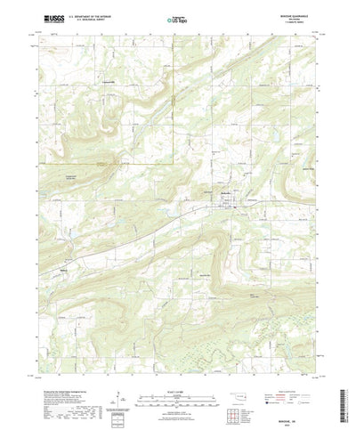 United States Geological Survey Bokoshe, OK (2022, 24000-Scale) digital map