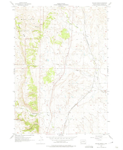 United States Geological Survey Boland Ridge, SD (1957, 24000-Scale) digital map