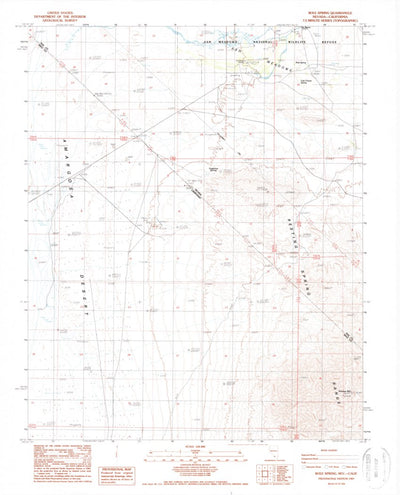 United States Geological Survey Bole Spring, NV-CA (1987, 24000-Scale) digital map