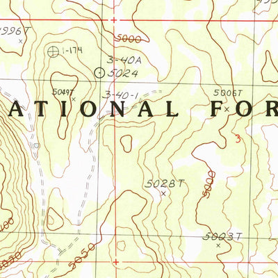 United States Geological Survey Boles Meadow East, CA (1990, 24000-Scale) digital map