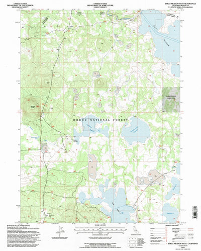 United States Geological Survey Boles Meadow West, CA (1993, 24000-Scale) digital map