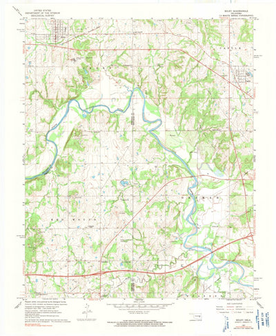 United States Geological Survey Boley, OK (1967, 24000-Scale) digital map