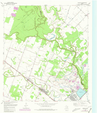 United States Geological Survey Boling, TX (1953, 24000-Scale) digital map