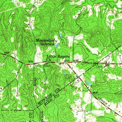 United States Geological Survey Bolingbroke, GA (1956, 62500-Scale) digital map