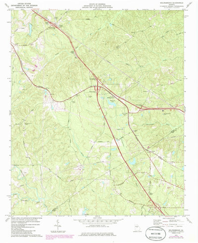 United States Geological Survey Bolingbroke, GA (1974, 24000-Scale) digital map