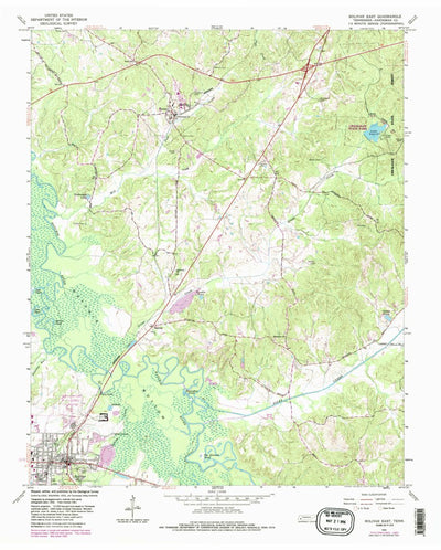 United States Geological Survey Bolivar East, TN (1961, 24000-Scale) digital map