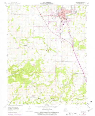 United States Geological Survey Bolivar, MO (1961, 24000-Scale) digital map