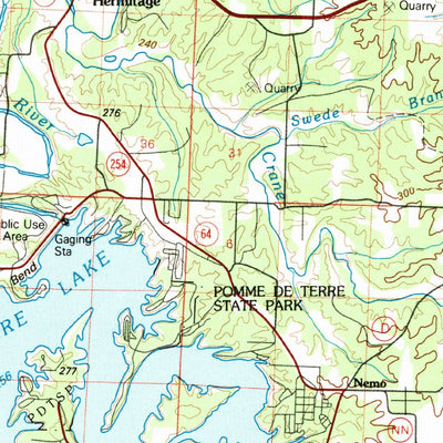 United States Geological Survey Bolivar, MO (1984, 100000-Scale) digital map