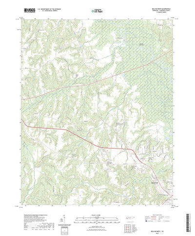 United States Geological Survey Bolivar West, TN (2022, 24000-Scale) digital map