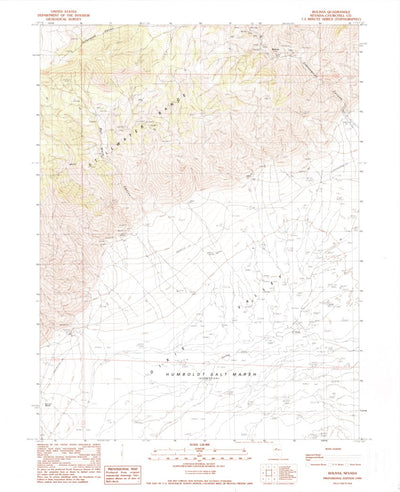 United States Geological Survey Bolivia, NV (1990, 24000-Scale) digital map