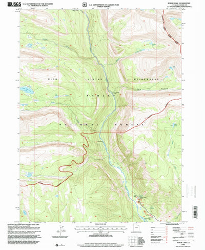United States Geological Survey Bollie Lake, UT (1996, 24000-Scale) digital map