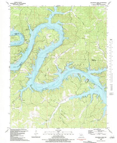 United States Geological Survey Bollinger Creek, MO (1983, 24000-Scale) digital map