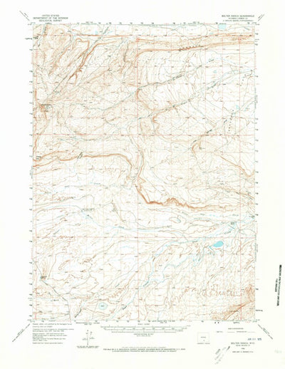 United States Geological Survey Bolten Ranch, WY (1956, 62500-Scale) digital map