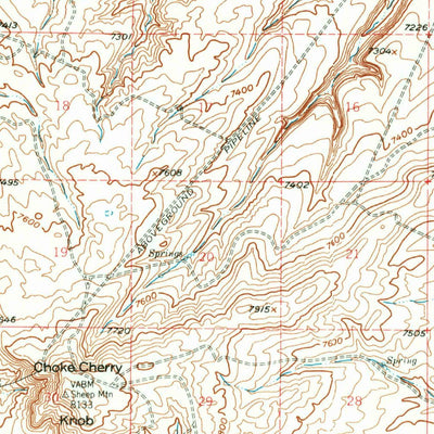 United States Geological Survey Bolten Ranch, WY (1956, 62500-Scale) digital map