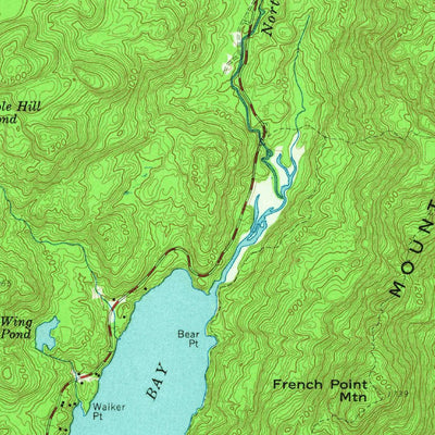 United States Geological Survey Bolton Landing, NY (1958, 62500-Scale) digital map