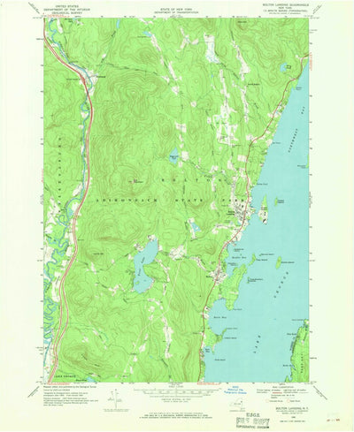 United States Geological Survey Bolton Landing, NY (1966, 24000-Scale) digital map