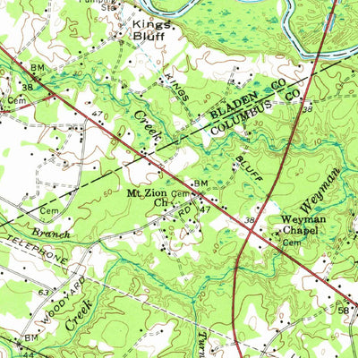 United States Geological Survey Bolton, NC (1954, 62500-Scale) digital map