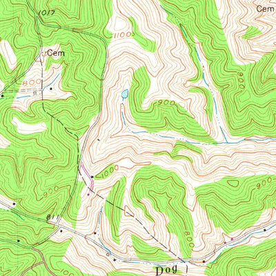 United States Geological Survey Boltsfork, KY (1971, 24000-Scale) digital map