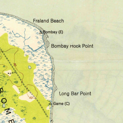 United States Geological Survey Bombay Hook Island, DE-NJ (1949, 24000-Scale) digital map