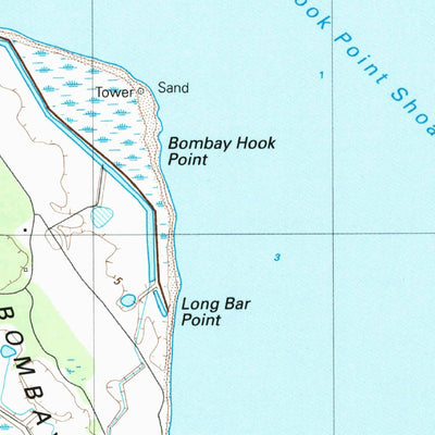 United States Geological Survey Bombay Hook Island, DE-NJ (1993, 24000-Scale) digital map