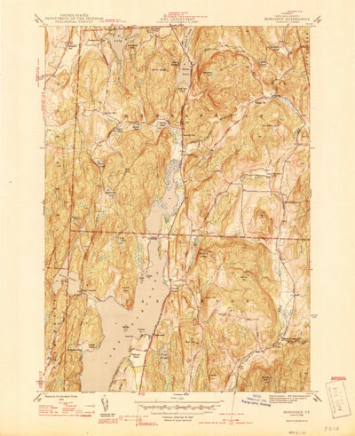 United States Geological Survey Bomoseen, VT (1944, 31680-Scale) digital map