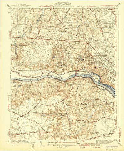 United States Geological Survey Bon Air, VA (1942, 31680-Scale) digital map