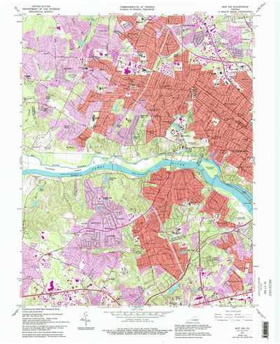 United States Geological Survey Bon Air, VA (1964, 24000-Scale) digital map