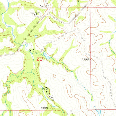 United States Geological Survey Bon Homme Colony, SD-NE (1974, 24000-Scale) digital map