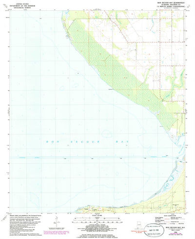 United States Geological Survey Bon Secour Bay, AL (1980, 24000-Scale) digital map