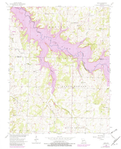 United States Geological Survey Bona, MO (1956, 24000-Scale) digital map