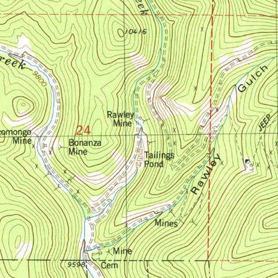 United States Geological Survey Bonanza, CO (1980, 24000-Scale) digital map
