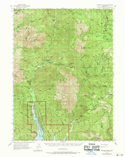 United States Geological Survey Bonanza King, CA (1969, 62500-Scale) digital map