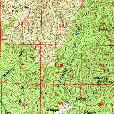 United States Geological Survey Bonanza King, CA (1969, 62500-Scale) digital map