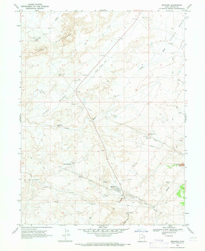 United States Geological Survey Bonanza, UT (1968, 24000-Scale) digital map