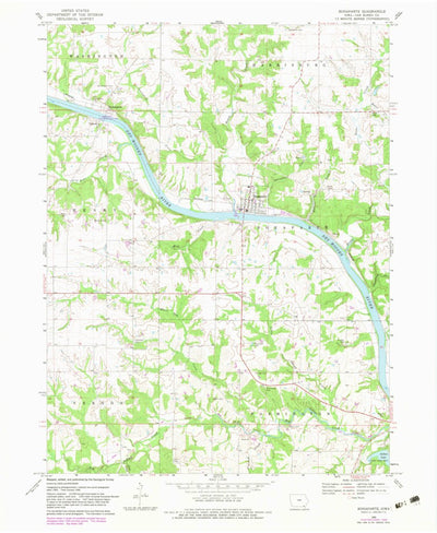 United States Geological Survey Bonaparte, IA (1968, 24000-Scale) digital map