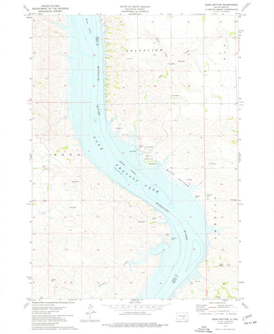 United States Geological Survey Bond Bottom, SD (1974, 24000-Scale) digital map