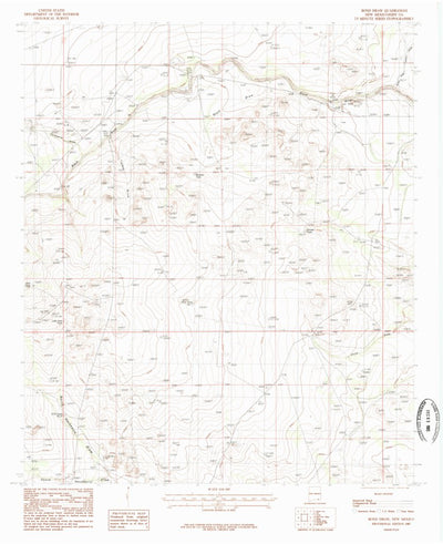 United States Geological Survey Bond Draw, NM (1985, 24000-Scale) digital map