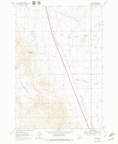 United States Geological Survey Bond, MT (1962, 24000-Scale) digital map