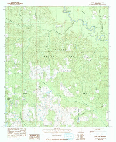 United States Geological Survey Bond Pond, MS (1983, 24000-Scale) digital map
